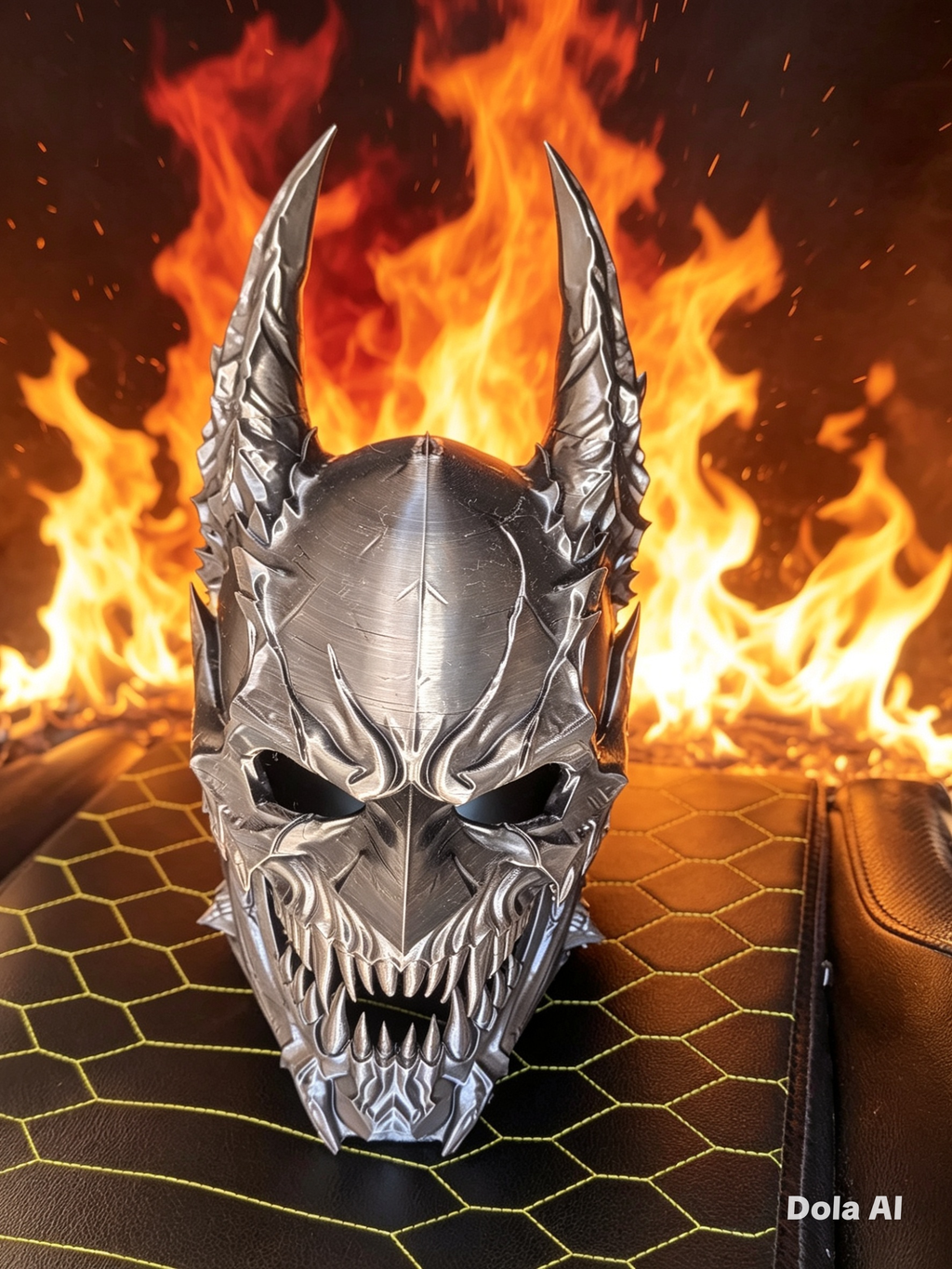 Batman Demon Mask - handmade 3D printed display piece by 3DEE Prints