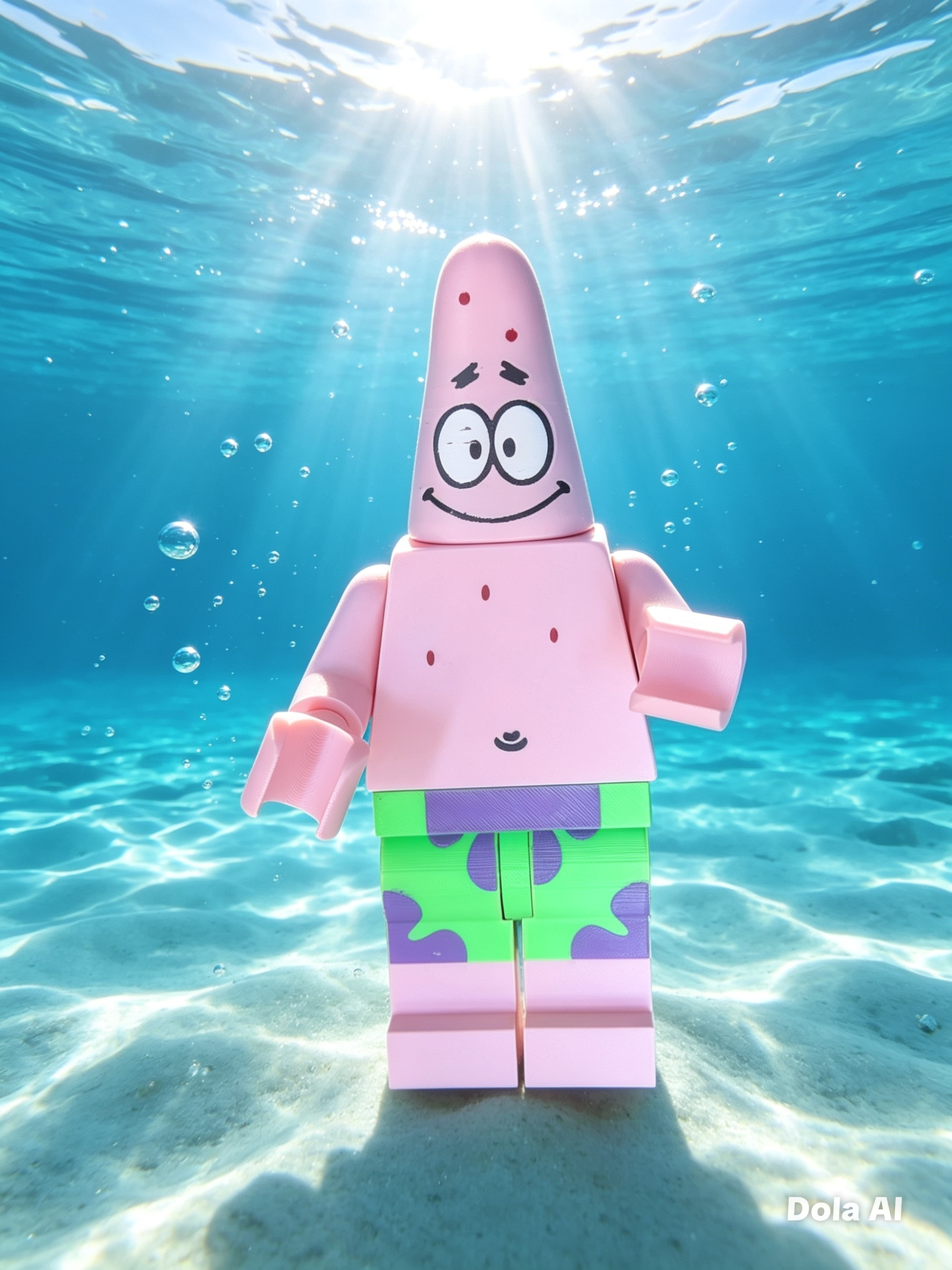 Lego Patrick Star - handmade 3D printed Lego-style figure by 3DEE Prints