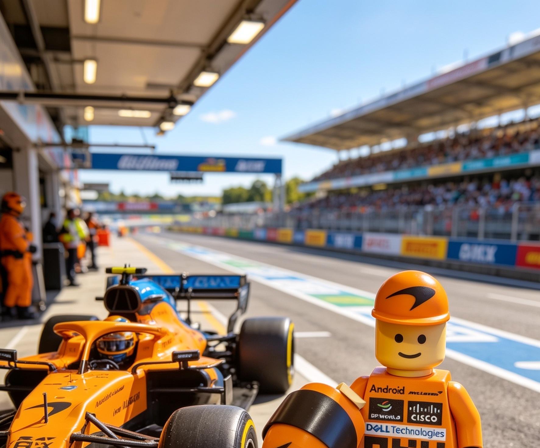 Lego McLaren F1 Driver - handmade 3D printed Lego-style figure by 3DEE Prints