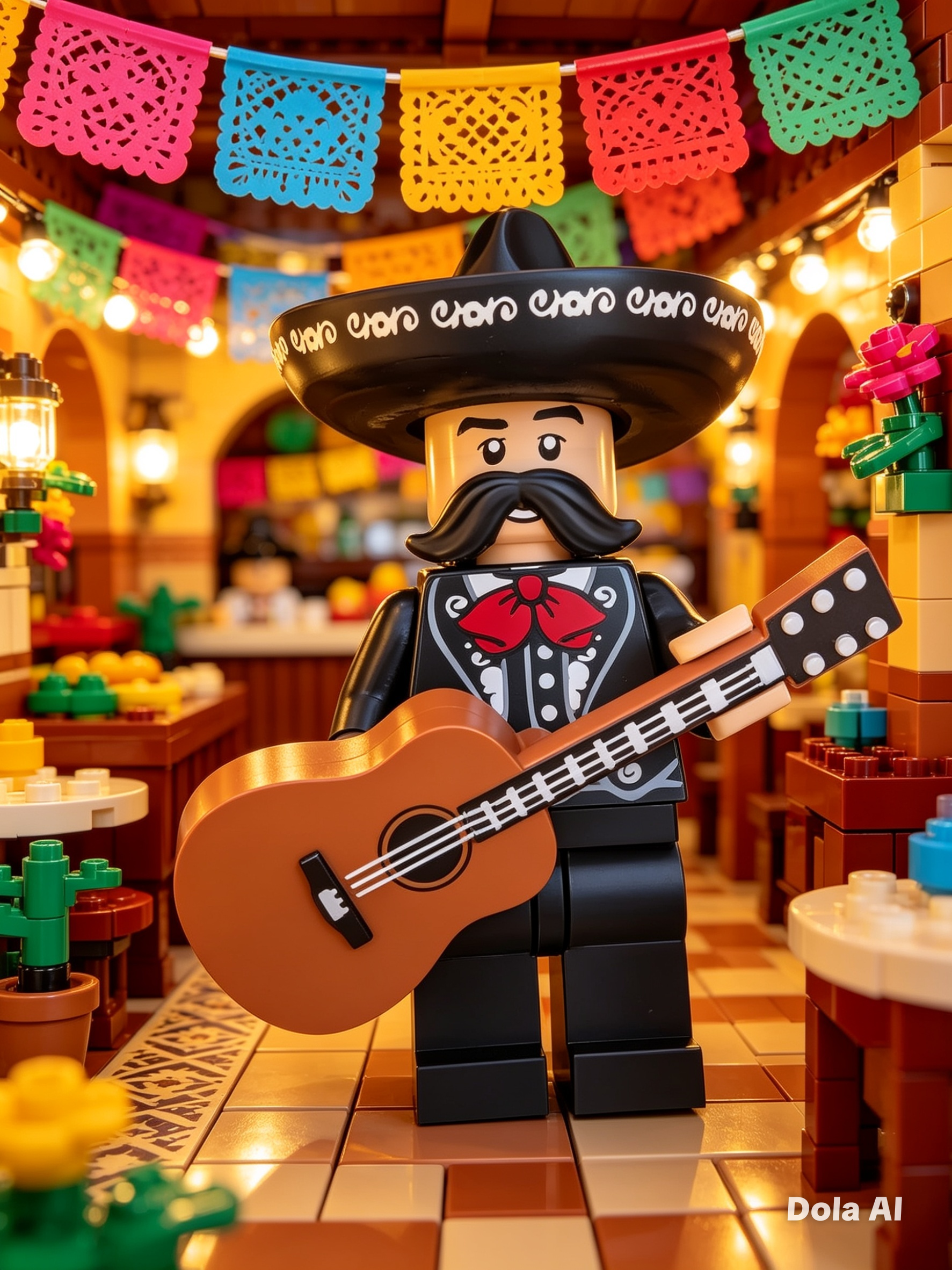 Lego Mariachi - handmade 3D printed Lego-style figure by 3DEE Prints
