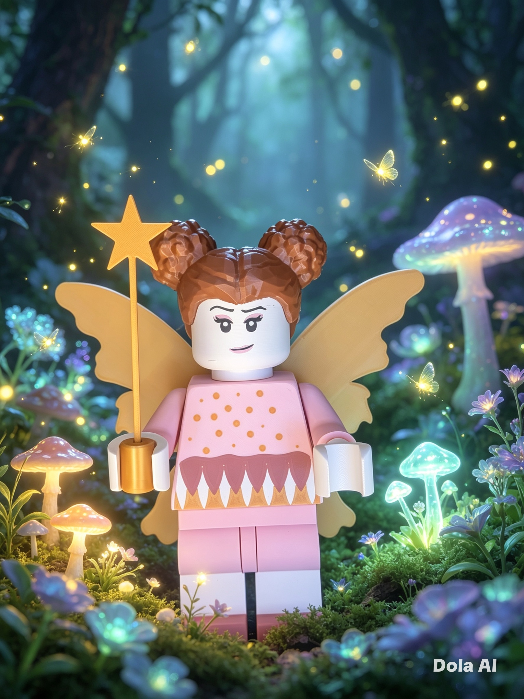 Lego Fairy - handmade 3D printed Lego-style figure by 3DEE Prints