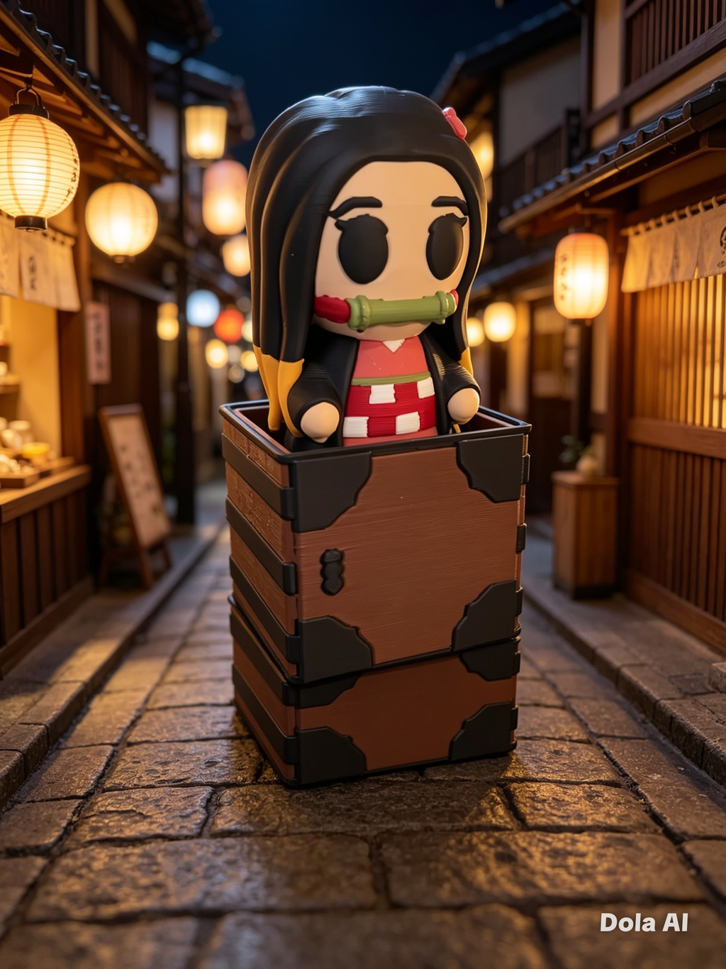 Nezuko in Box Clicker - handmade 3D printed fidget clicker by 3DEE Prints