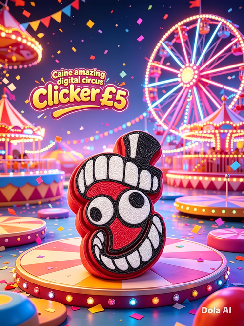 Caine Clicker (Digital Circus) - handmade 3D printed fidget clicker by 3DEE Prints