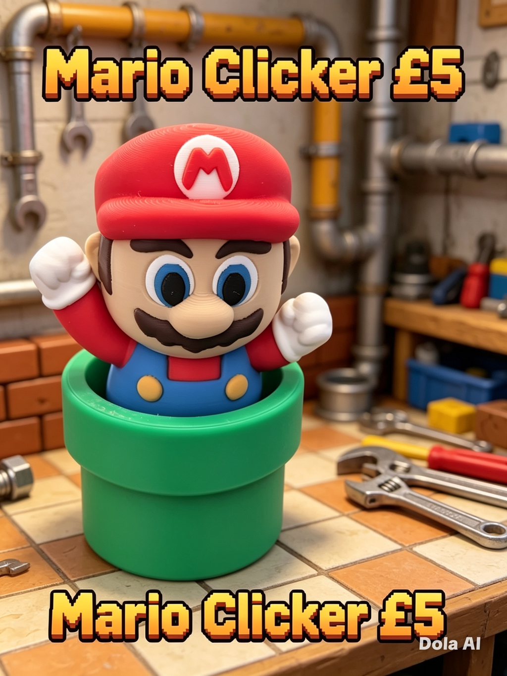 Mario Clicker - handmade 3D printed fidget clicker by 3DEE Prints