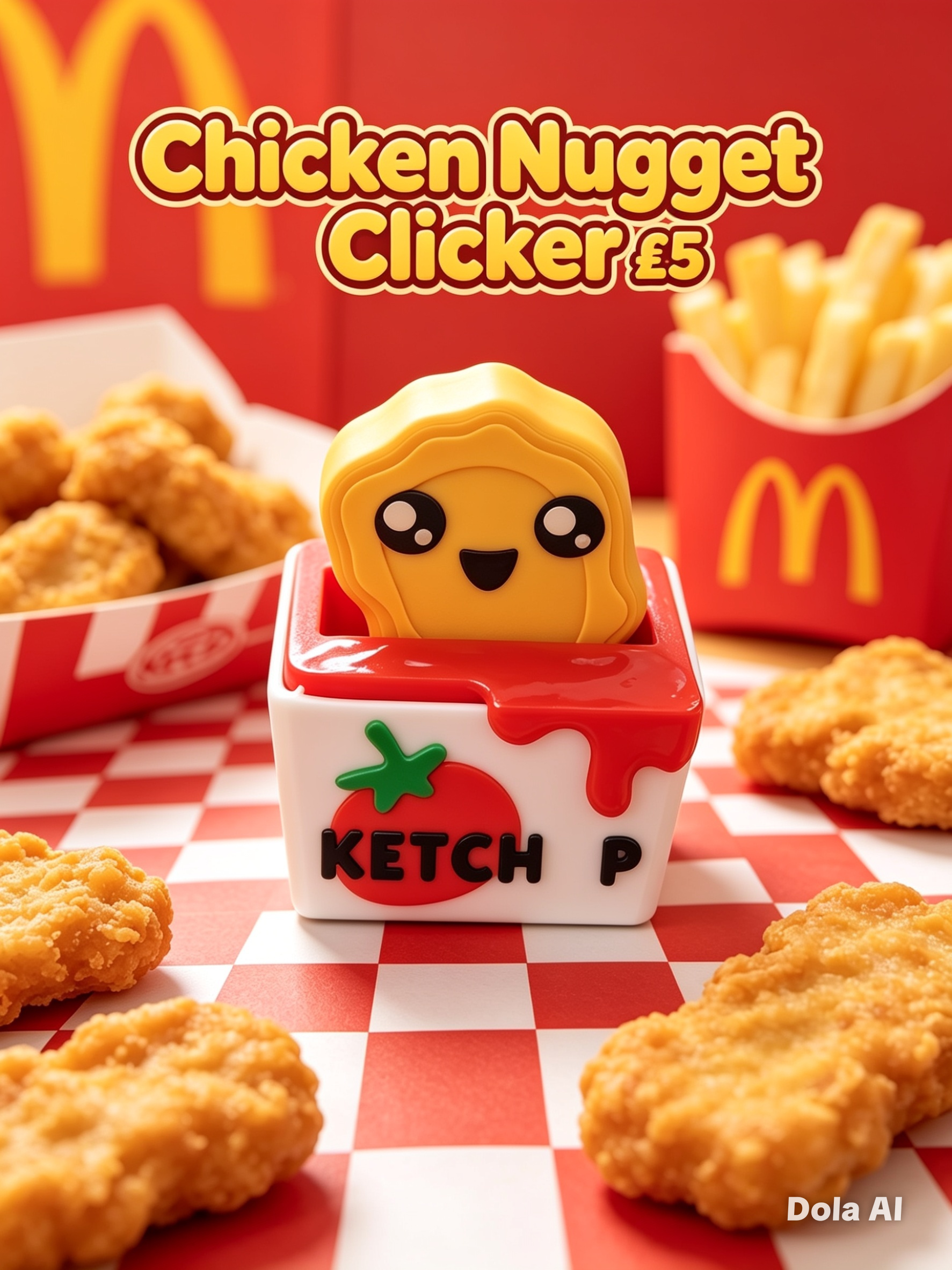 Chicken Nugget Clicker - handmade 3D printed fidget clicker by 3DEE Prints