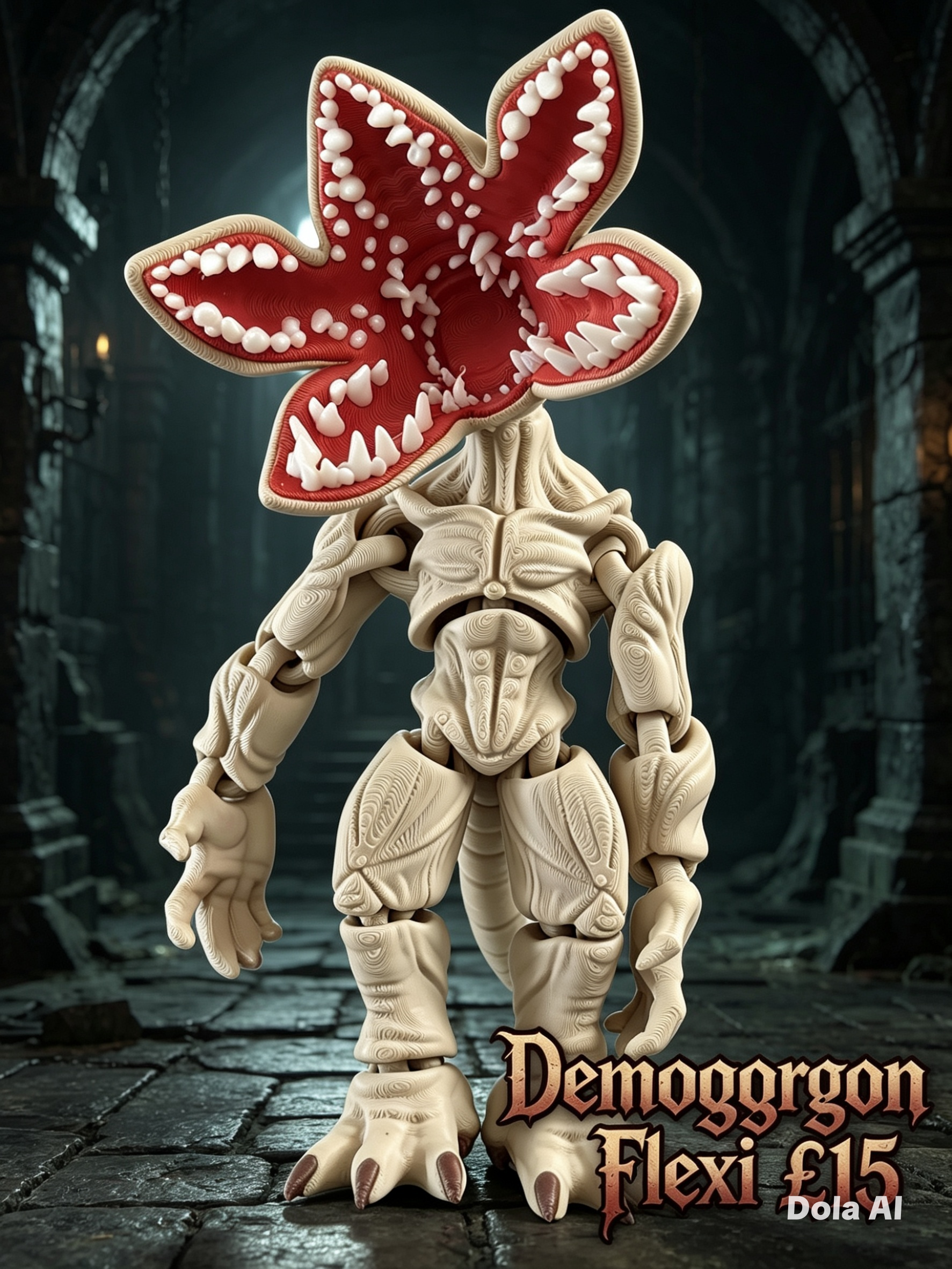 Demogorgon Flexi - handmade 3D printed flexi toy by 3DEE Prints