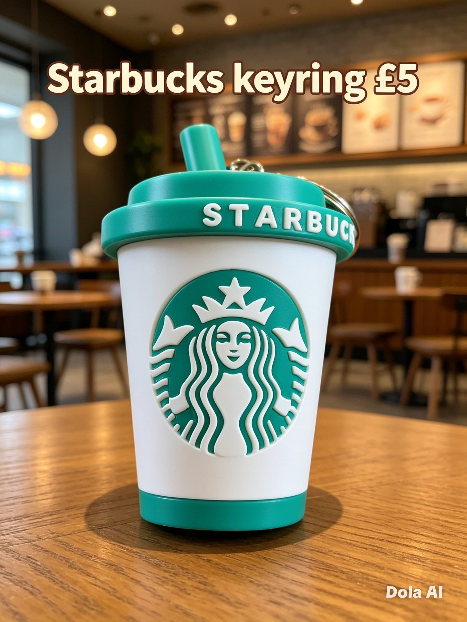 Starbucks Cup Keyring - handmade 3D printed keyring charm by 3DEE Prints