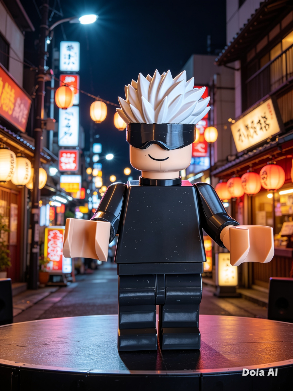 Lego Gojo Satoru (Jujutsu Kaisen) - handmade 3D printed Lego-style figure by 3DEE Prints