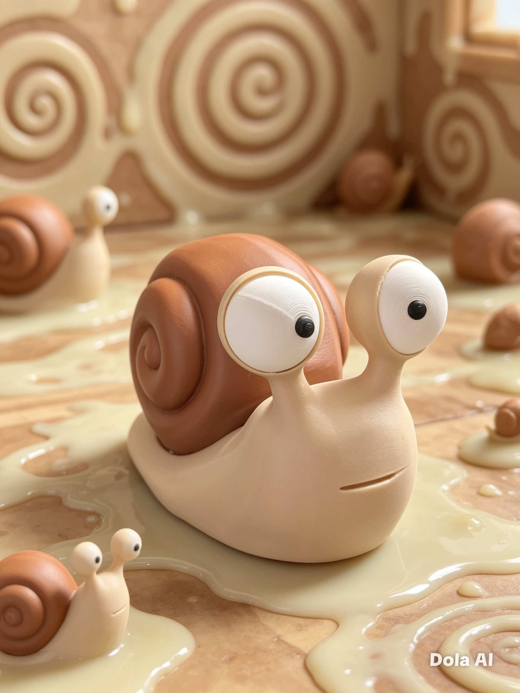 Google Eyes Snail - handmade 3D printed googly-eyed critter by 3DEE Prints