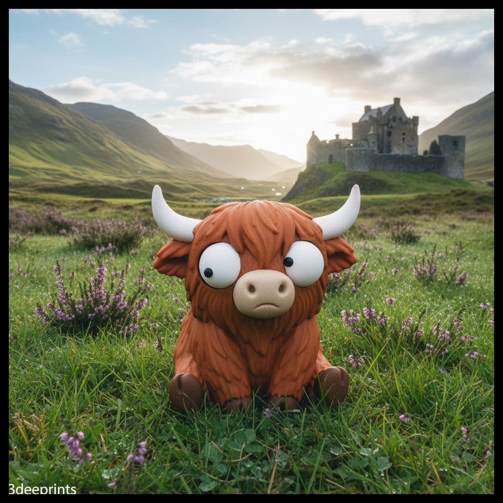 Google Eyes Highland Coo