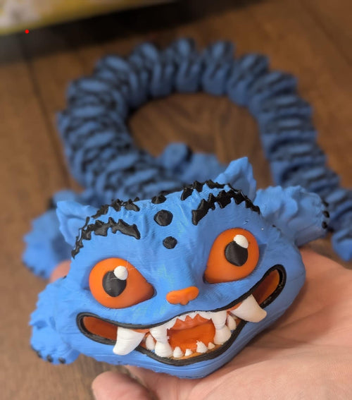 Derpy Flexi - handmade 3D printed flexi dragon by 3DEE Prints