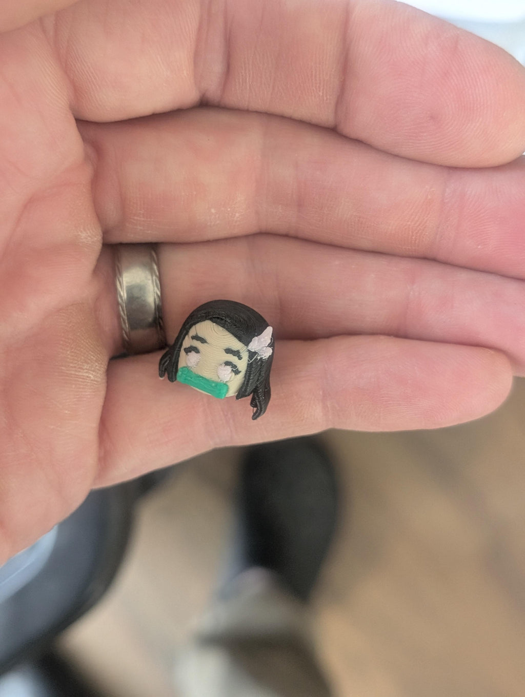 Nezuko dumpling - handmade 3D printed dumpling charm by 3DEE Prints