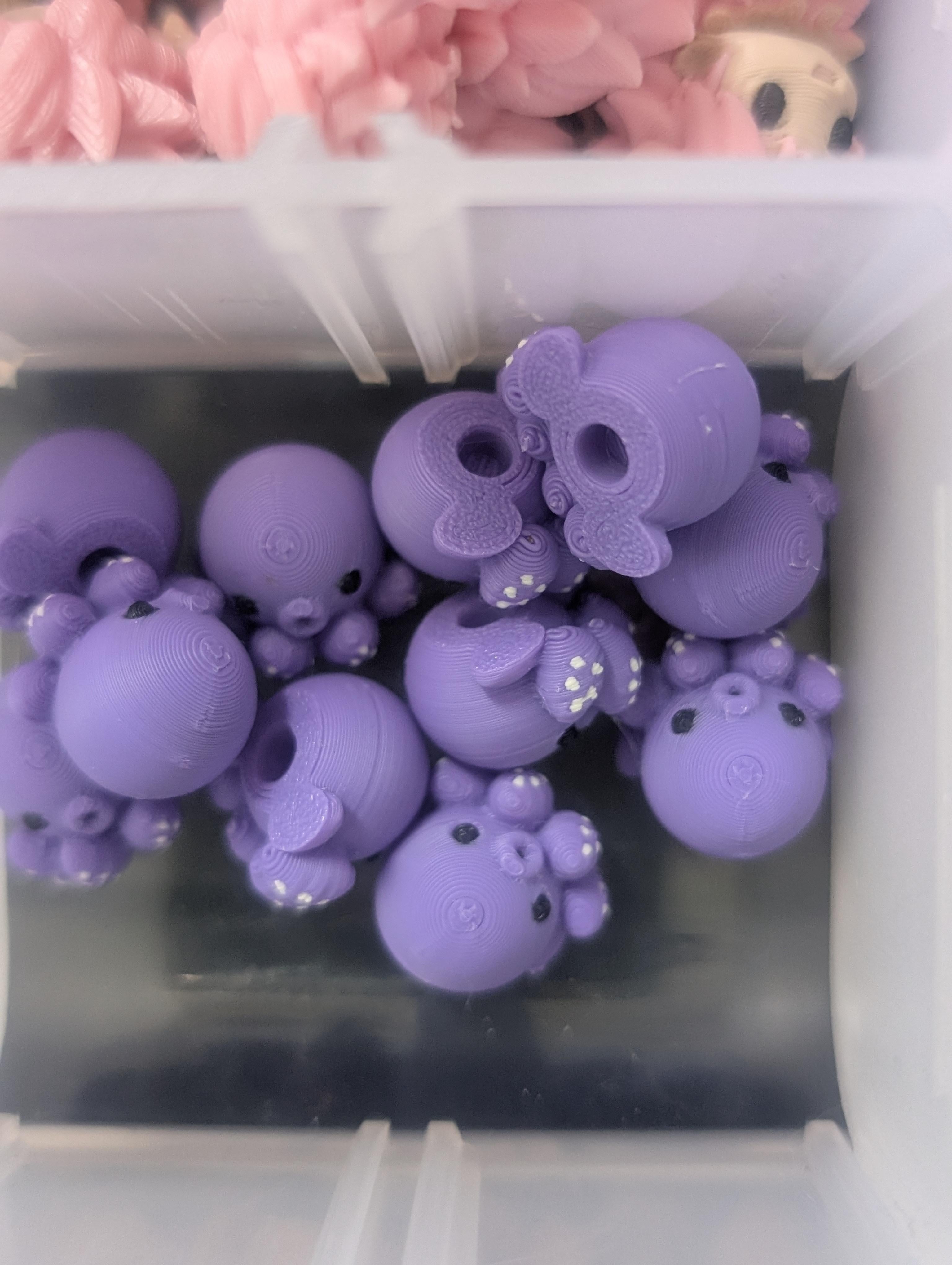 Purple Octopus dumpling - handmade 3D printed dumpling charm by 3DEE Prints