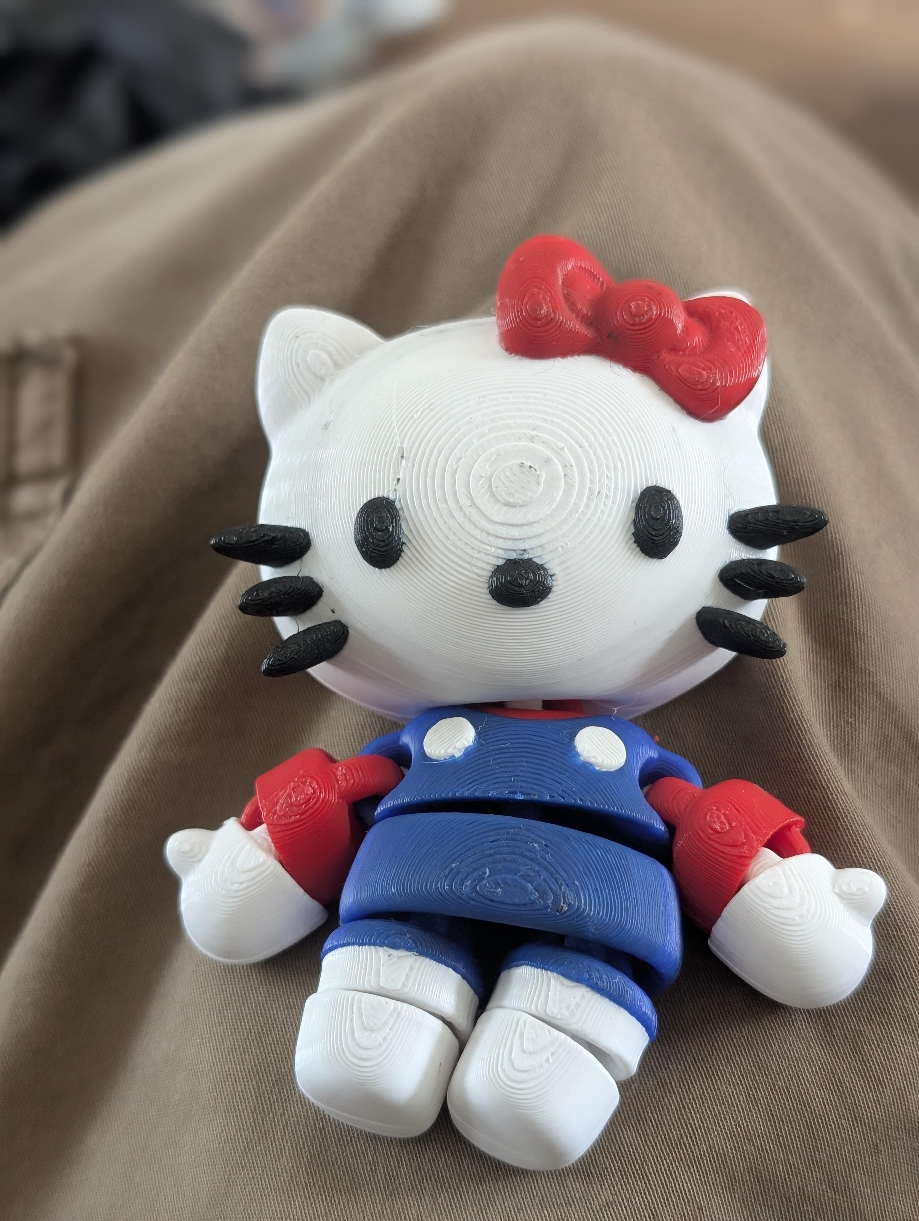 Hello Kitty Flexi - handmade 3D printed flexi toy by 3DEE Prints