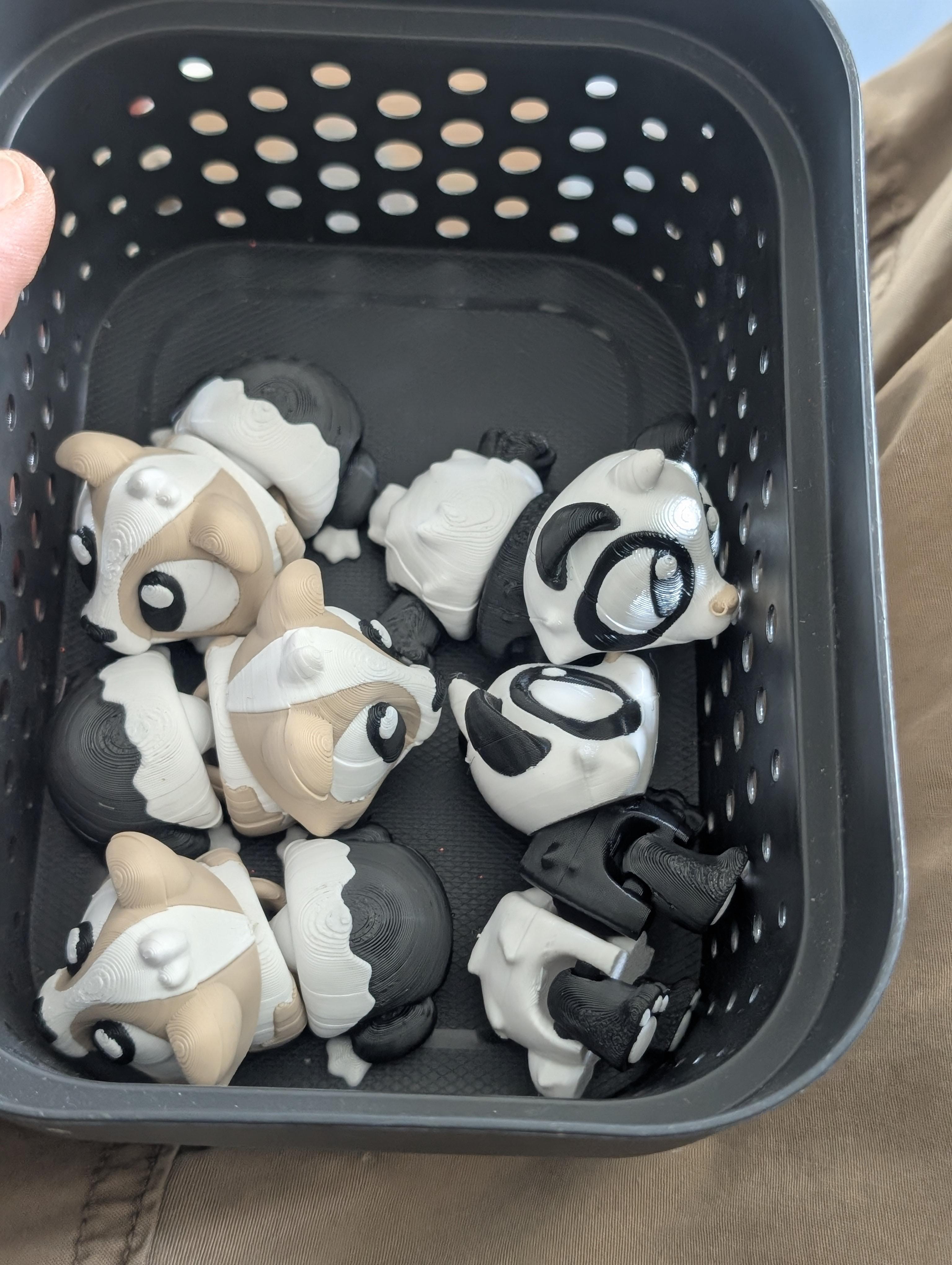 Panda Flexi - handmade 3D printed flexi toy by 3DEE Prints