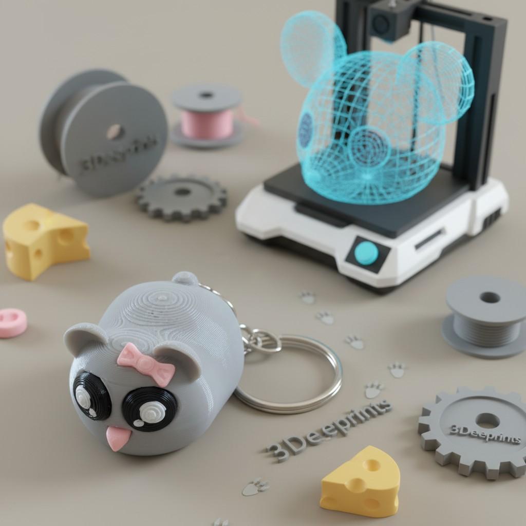 Keyring - Cute Animal Face