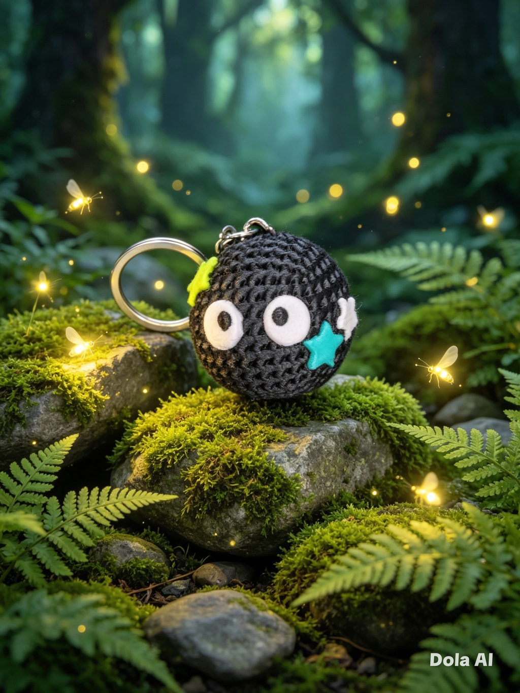 Keyring - Soot Sprite - handmade 3D printed keyring charm by 3DEE Prints