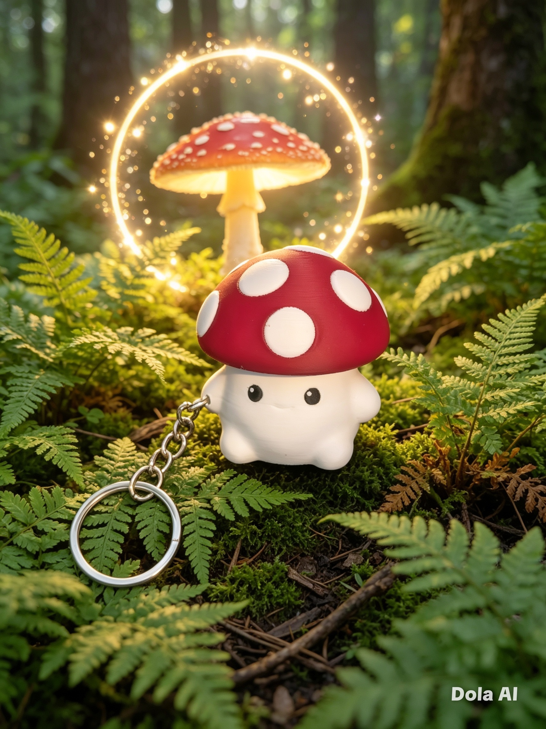 Keyring - Mario Mushroom - handmade 3D printed keyring charm by 3DEE Prints