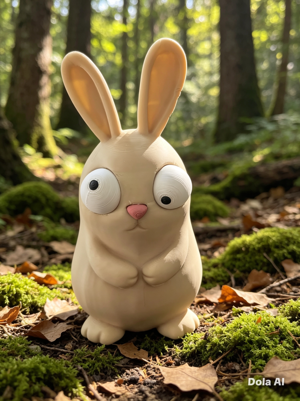 Google Eyes Brown Rabbit - handmade 3D printed googly-eyed critter by 3DEE Prints