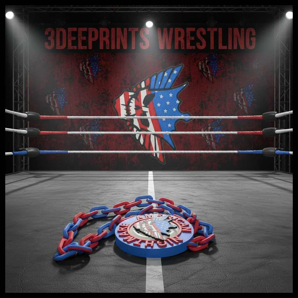 Wrestling Chain - Cody Rhodes (Red/White/Blue)