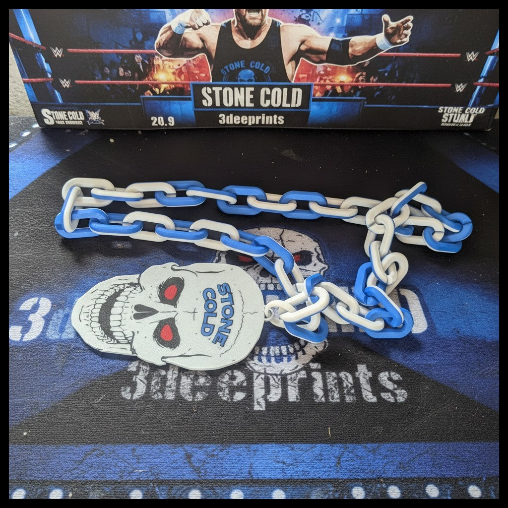 Wrestling Chain - Steve Austin (Blue/White)