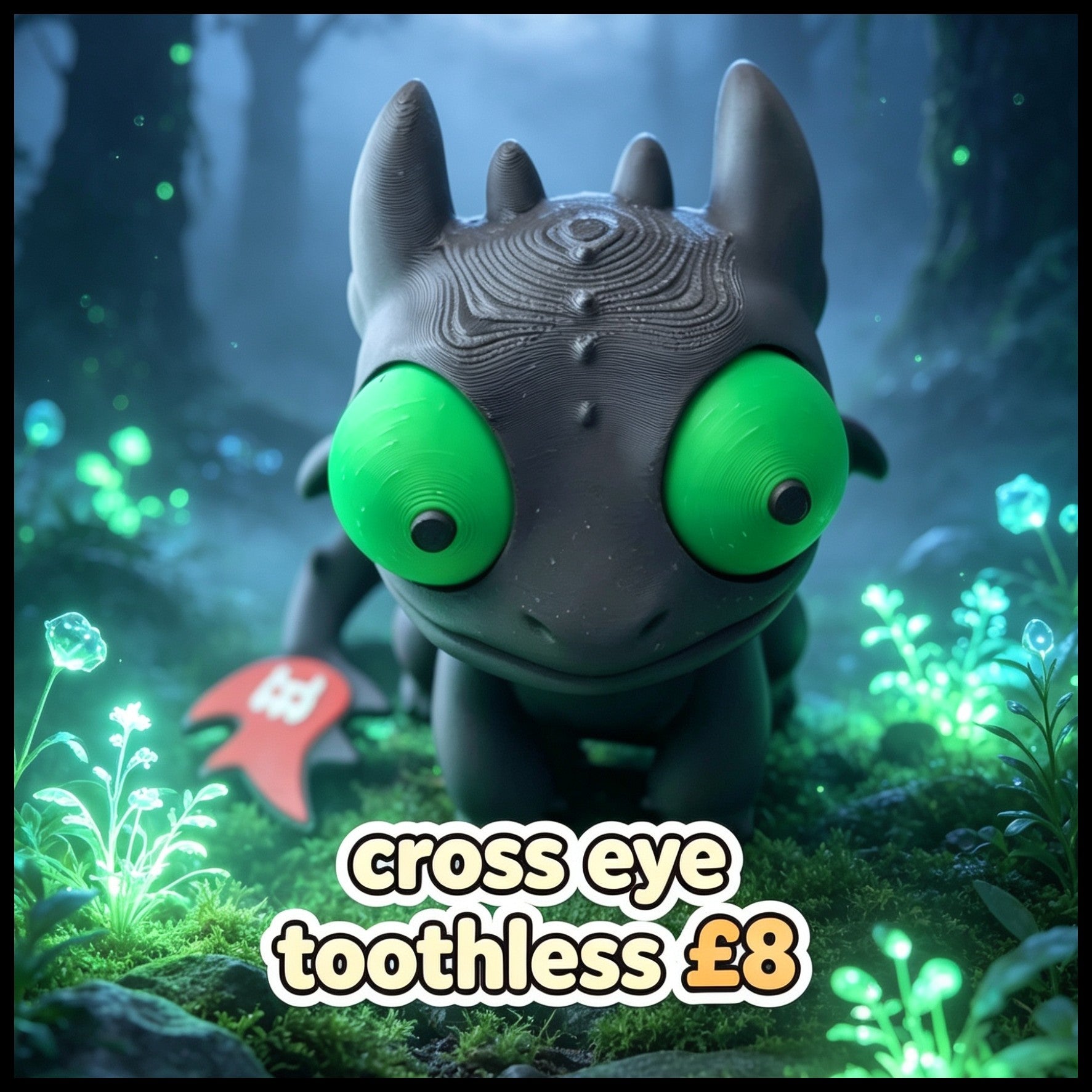 Google Eyes Black Toothless
