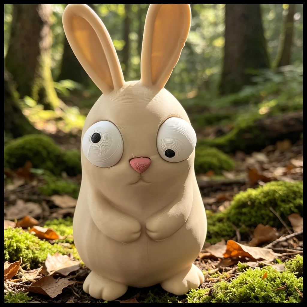 Google Eyes Brown Rabbit