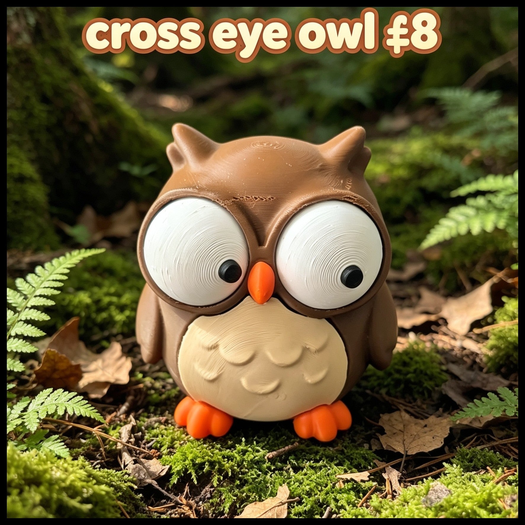 Google Eyes Owl - Brown