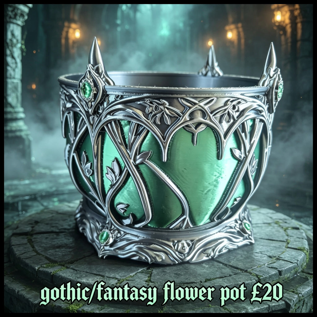 Gothic/Fantasy Flower Pot