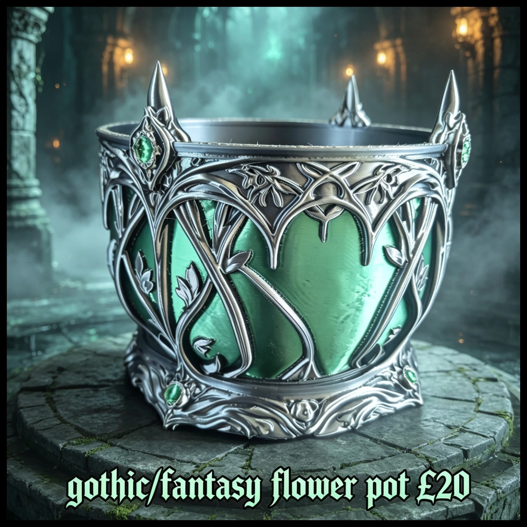 Gothic/Fantasy Flower Pot
