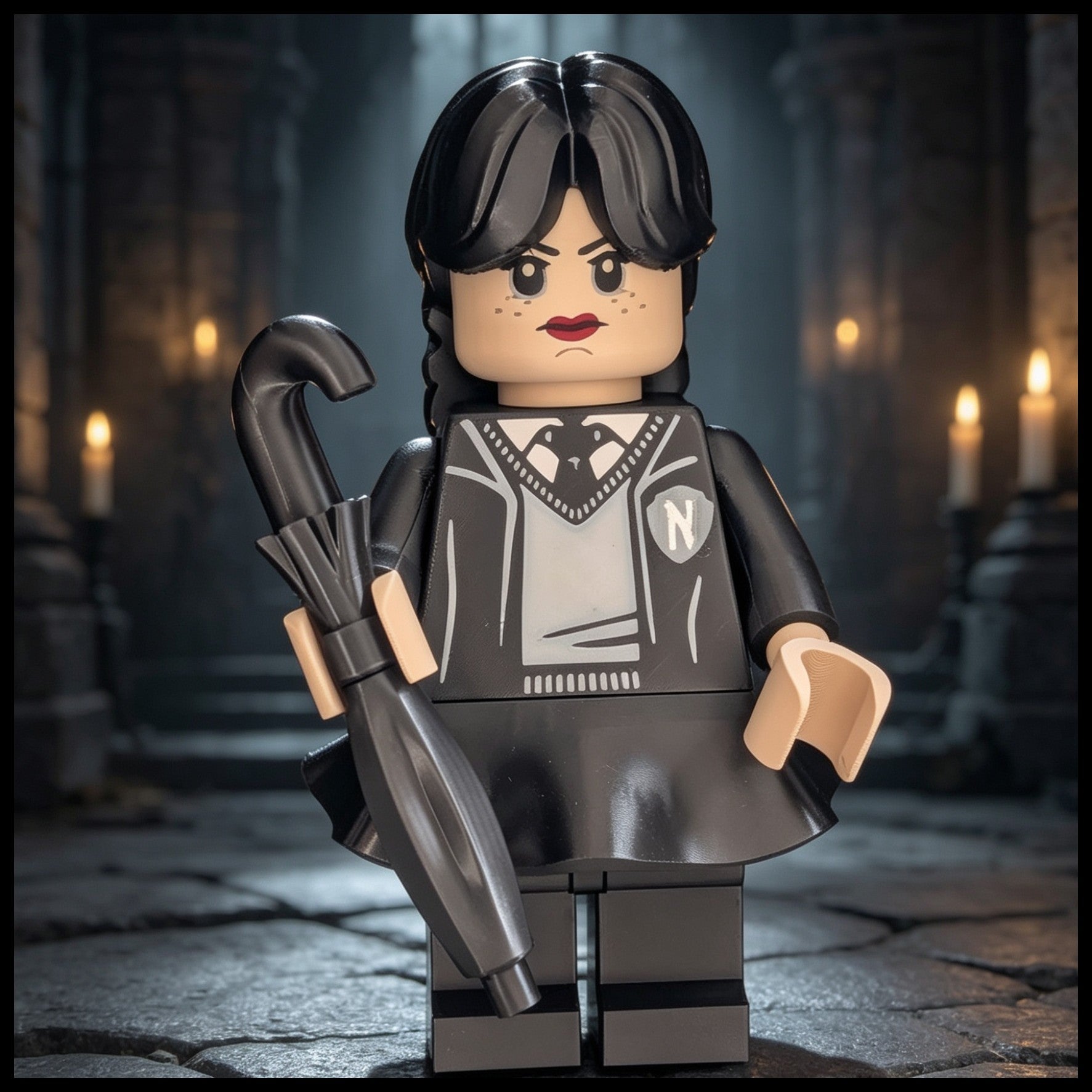 Lego Wednesday Addams (Full Figure)