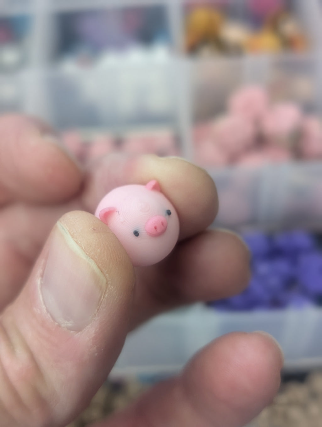 Pig dumpling - handmade 3D printed dumpling charm by 3DEE Prints