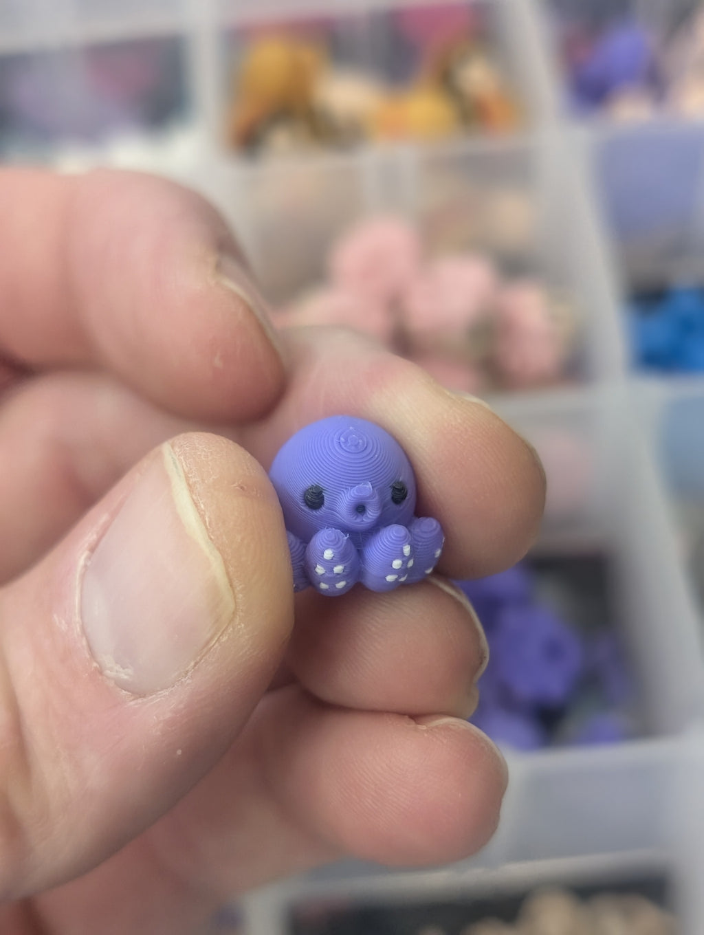 Purple Octopus dumpling - handmade 3D printed dumpling charm by 3DEE Prints