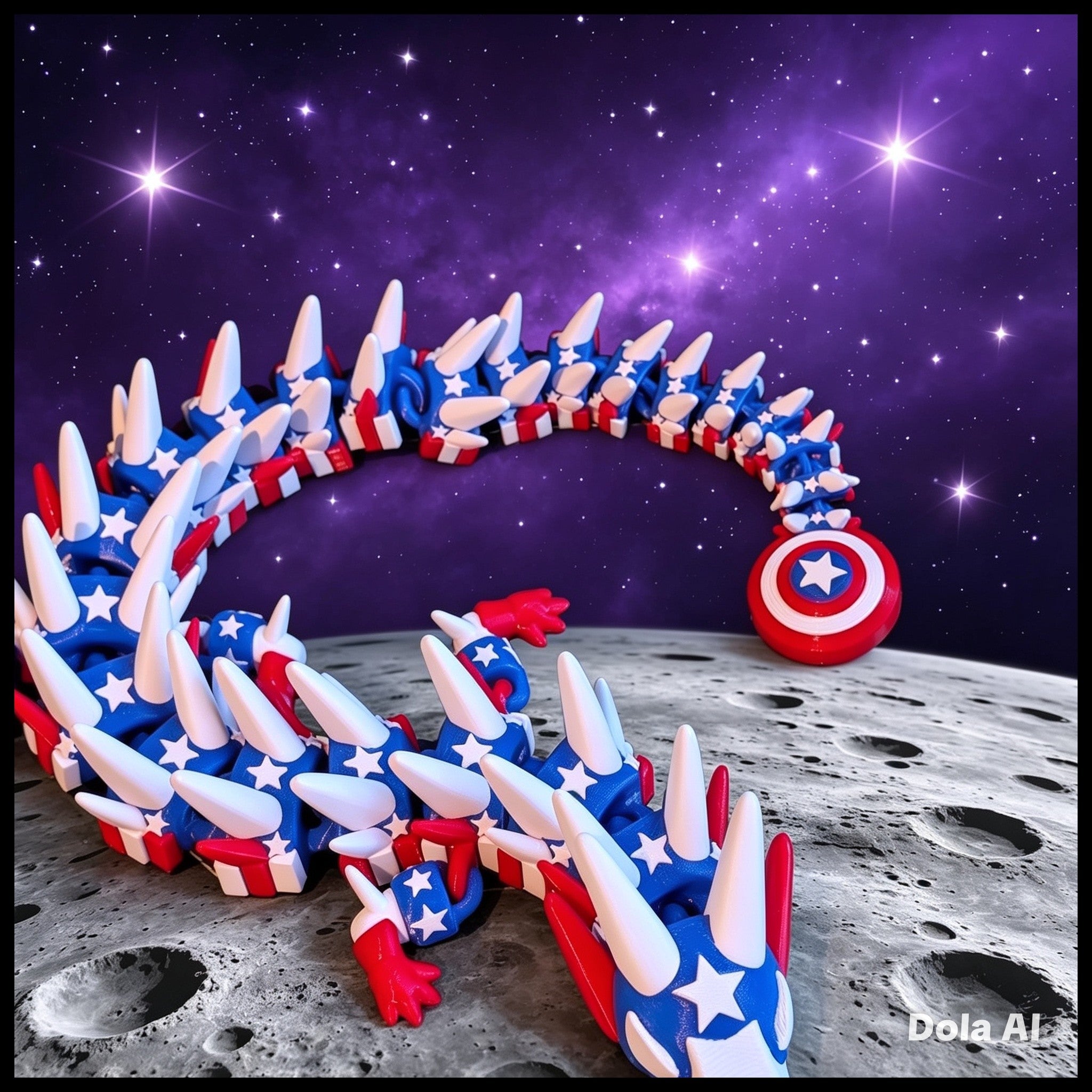 XL Flexi Dragon - Captain America